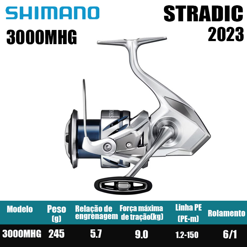 SHIMANO 2023 STRADIC  carretel de pesca bobina giratória de água doce peças de pesca de água salgada Origem: Japão