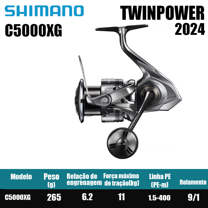 SHIMANO 2024 TWINPOWER carretel de pesca bobina giratória de água doce peças de pesca de água salgada Origem: Japão