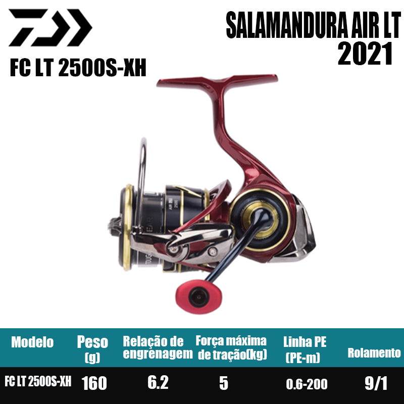 DAIWA 2021 SALAMANDURA AIR Carretel de pesca Spinning Reel Água doce Peças de pesca de água salgada Origem Vietnã