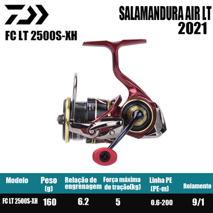 DAIWA 2021 SALAMANDURA AIR Carretel de pesca Spinning Reel Água doce Peças de pesca de água salgada Origem Vietnã