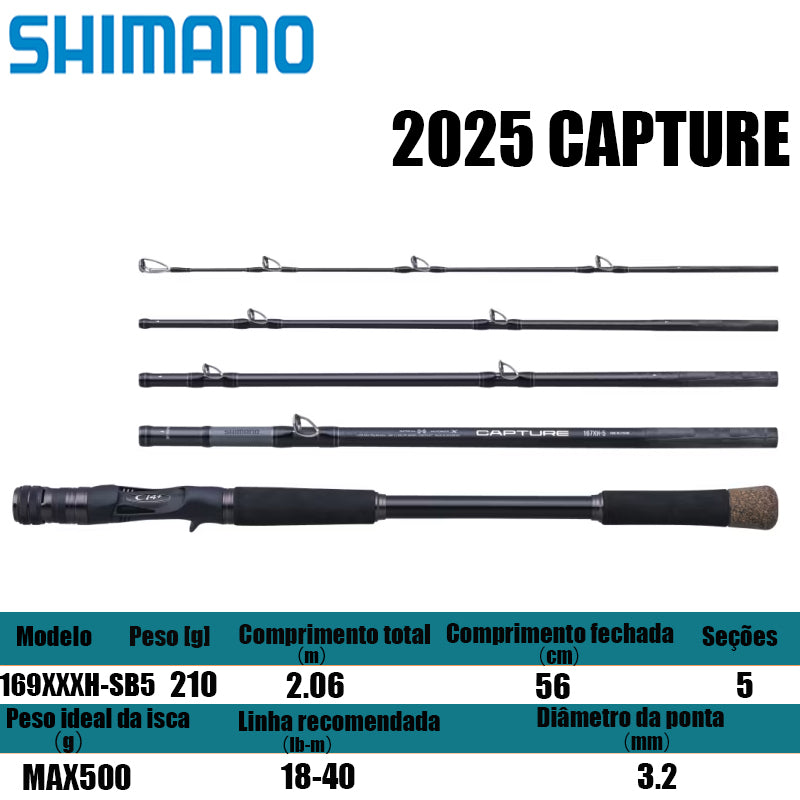 SHIMANO 2025 CAPTURE 169XXXH-SB/5 para carretilhas de pesca