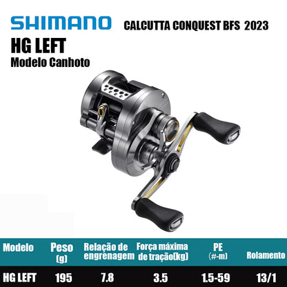 SHIMANO 2023 CALCUTTA CONQUEST BFS HG Modelo Canhoto