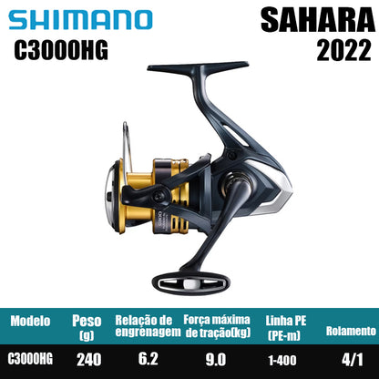 SHIMANO 2022 SAHARA carretel de pesca spinning carretel de água doce peças de pesca de água salgada Origem: Malásia