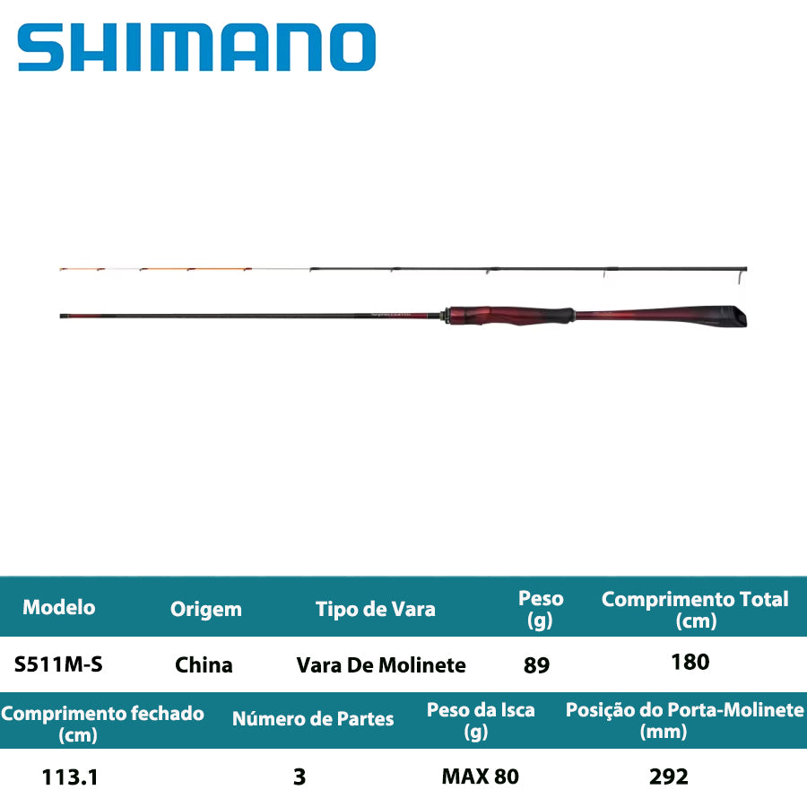 SHIMANO 2026 SEPHIA LIMITED TIP EGING S511M-S Vara De Molinete