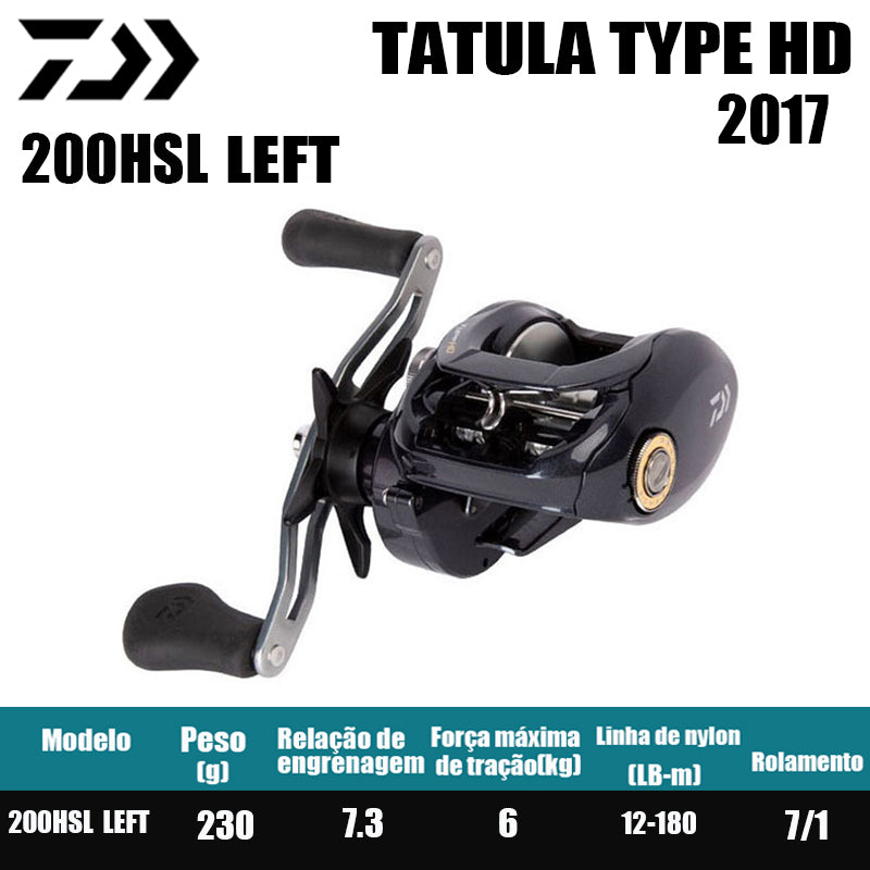 Carretilha De Arremesso DAIWA 2017 TATULA TYPE HD 200Série, Peça De Reposição Para Pesca Em Água Doce E Salgada. Local De Produção: Tailândia