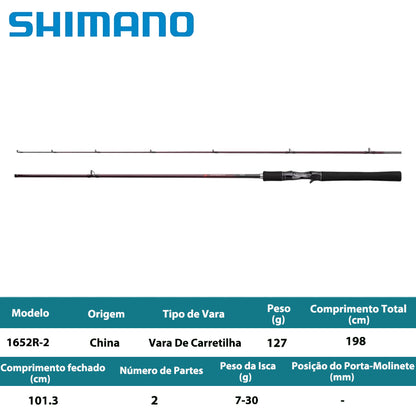 SHIMANO 2021 SCORPION XV 1652R-2 Vara De Carretilha