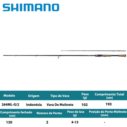 SHIMANO 2023 BANTAM 264ML-G/2 Vara De Molinete