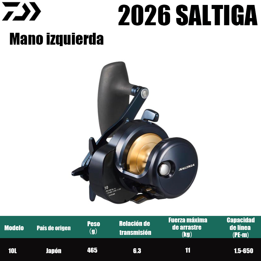 DAIWA 2026 SALTIGA 10L Mano izquierda