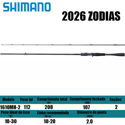 SHIMANO 2026 ZODIAS 1610MH-2 para carretilhas de pesca
