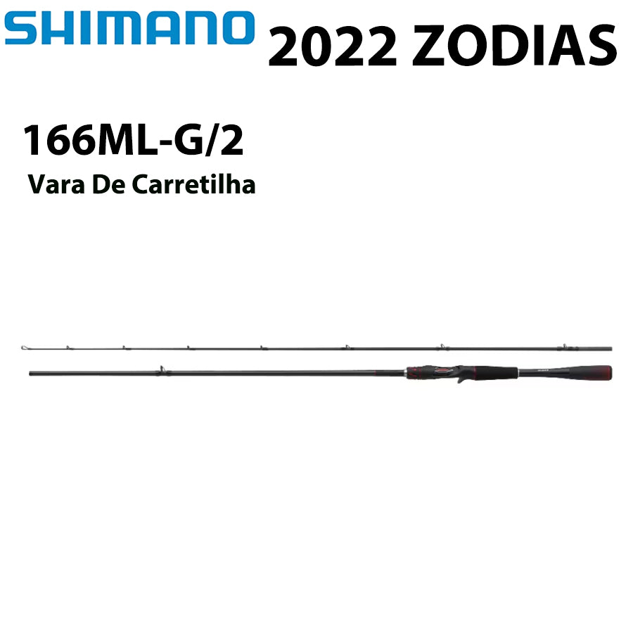 SHIMANO 2022 ZODIAS 166ML-G/2 Vara De Carretilha
