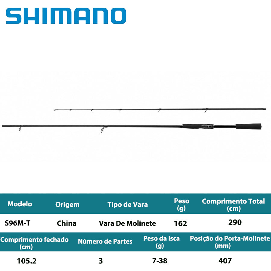 SHIMANO 2024 DIALUNA T S96ML-T Vara De Molinete