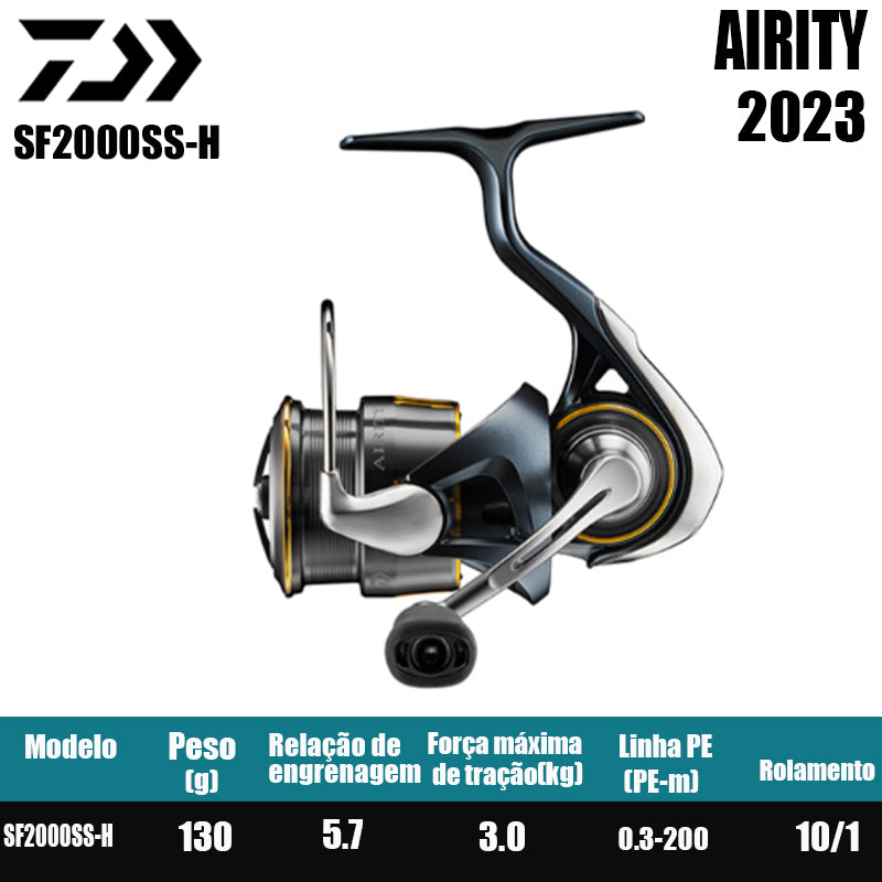 DAIWA 2023 AIRITY Molinete De Pesca Spinning Reel Água Doce Água Salgada Peças De Pesca Origem: Japão