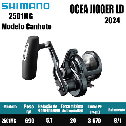 SHIMANO 2024 OCEA JIGGER LD 2501MG Modelo Canhoto
