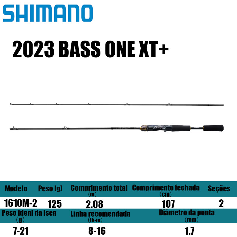 SHIMANO 2023 BASS ONE XT+ 1610M-2 para carretilhas de pesca