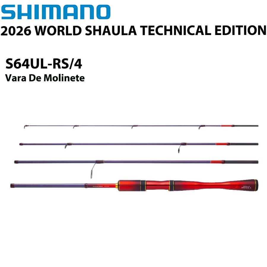 SHIMANO 2026 WORLD SHAULA TECHNICAL EDITION S64UL-RS/4 Vara De Molinete