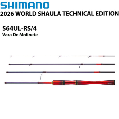SHIMANO 2026 WORLD SHAULA TECHNICAL EDITION S64UL-RS/4 Vara De Molinete