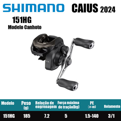 SHIMANO 2024 CAIUS 151HG  Modelo Canhoto