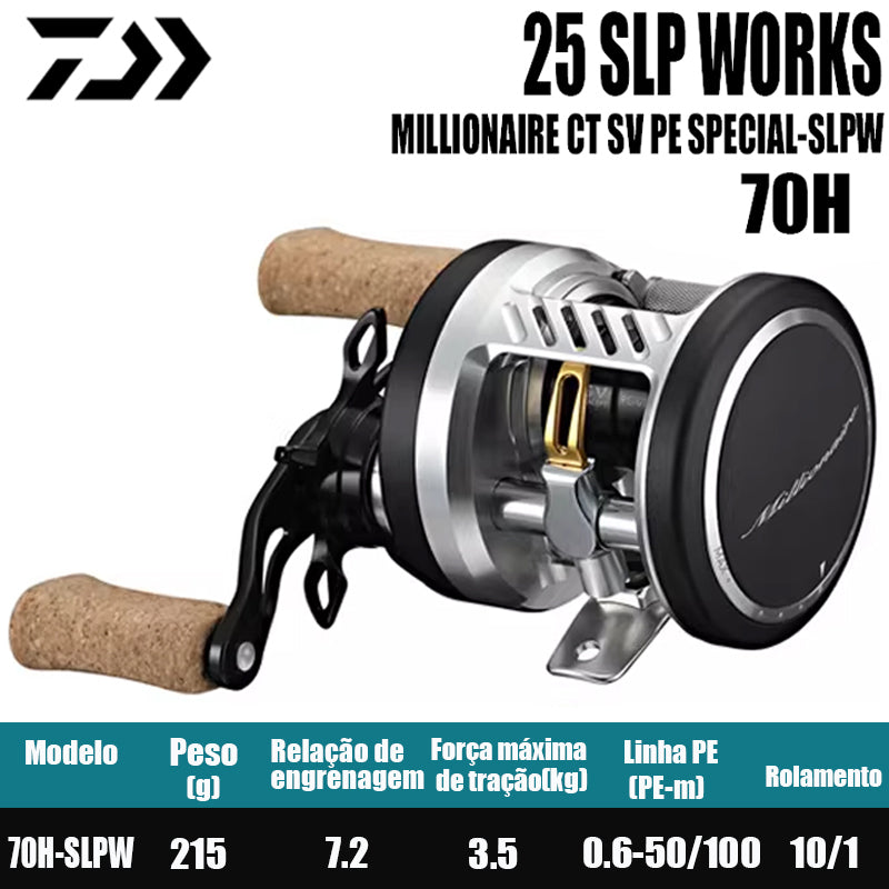 DAIWA 2025 SLP Works Millionaire CT SV 70H Special-SLPW Manivela Direita