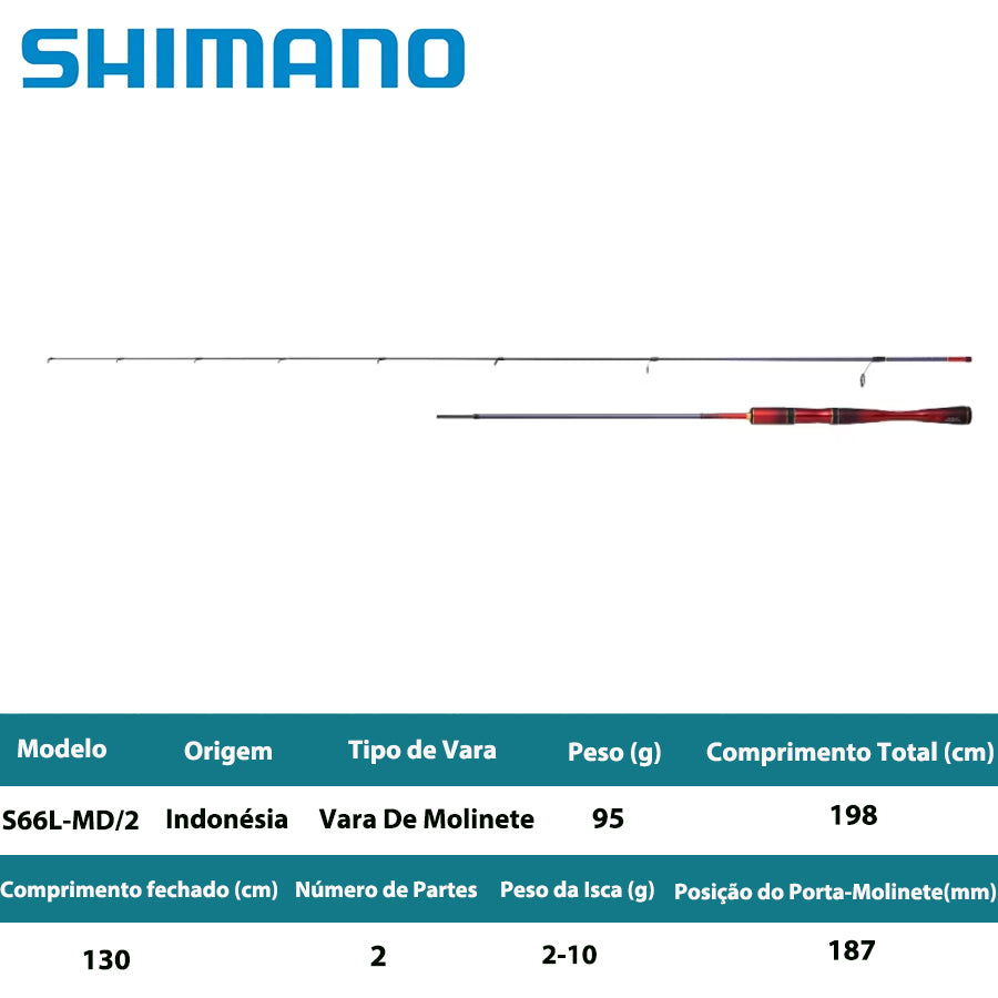 SHIMANO 2026 WORLD SHAULA TECHNICAL EDITION S66L-MD/2 Vara De Molinete