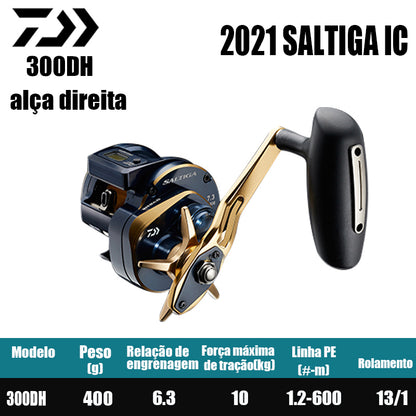 DAIWA 2021 SALTIGA IC 300DH alça direita