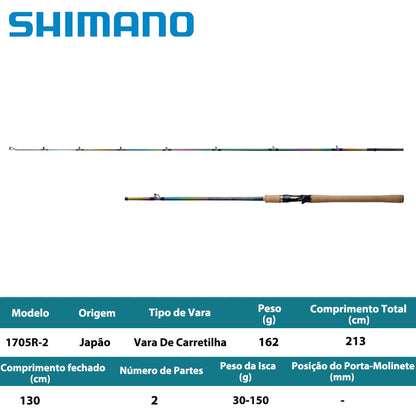 SHIMANO 2023 WORLD SHAULA LIMITED 1705R-2 Vara De Carretilha