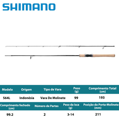 SHIMANO 2024 TROUT ONE NS S64L Vara De Molinete