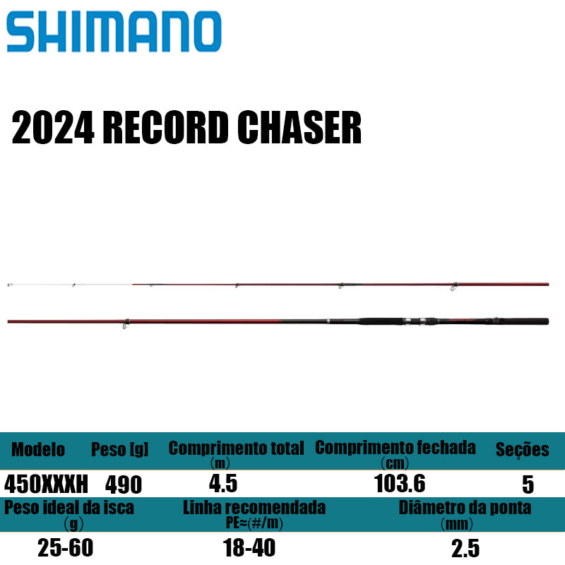SHIMANO 2024 RECORD CHASER 450XXXH para molinetes de pesca