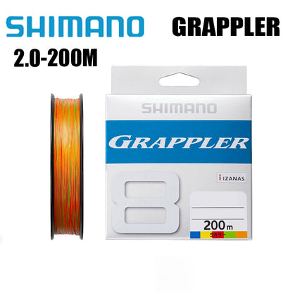 Shimano Grappler 8Braid Linha De Pesca PE 200M 2.0 De Cores Variadas (2 Carretéis)