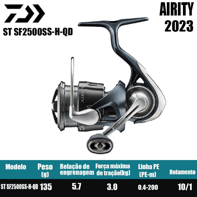 DAIWA 2023 AIRITY Molinete De Pesca Spinning Reel Água Doce Água Salgada Peças De Pesca Origem: Japão