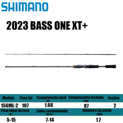 SHIMANO 2023 BASS ONE XT+ 156ML-2 para carretilhas de pesca