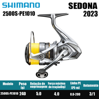 SHIMANO 2023 SEDONA carretel de pesca spinning carretel de água doce peças de pesca de água salgada Origem: Malásia