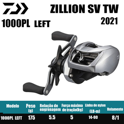 Carretilha De Arremesso DAIWA 2021 ZILLION SV TW ,Série 1000XHL, Série 100,Peça De Reposição Para Pesca Em Água Doce E Salgada. País de origem: Japão