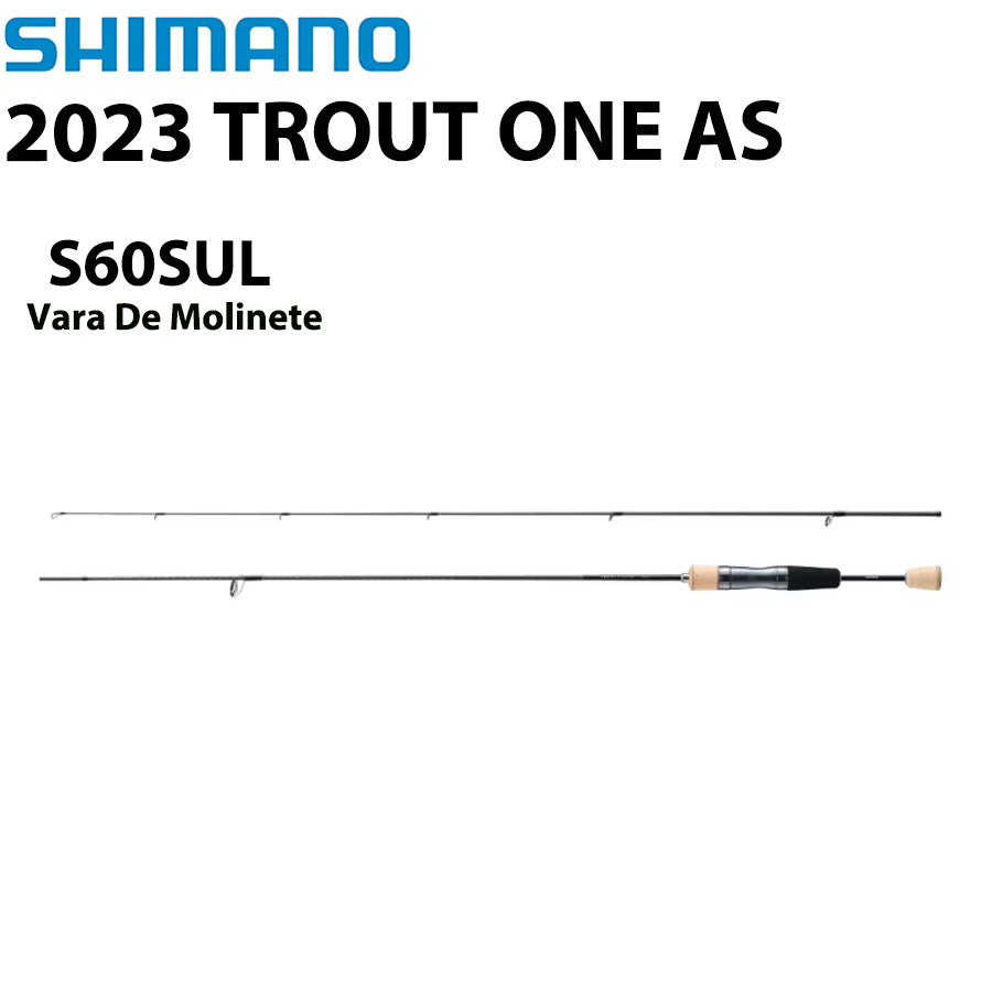 SHIMANO 2023 TROUT ONE AS S60SUL  Vara De Molinete
