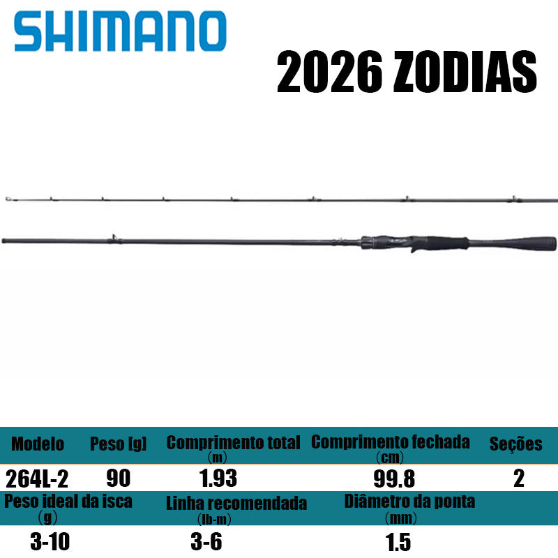 SHIMANO 2026 ZODIAS 264L-2 para molinetes de pesca