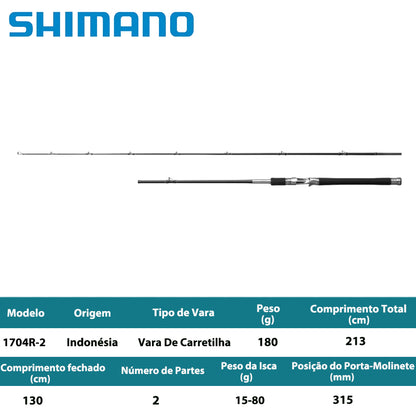 SHIMANO 2025 LESATH 1704R-2 Vara De Carretilha