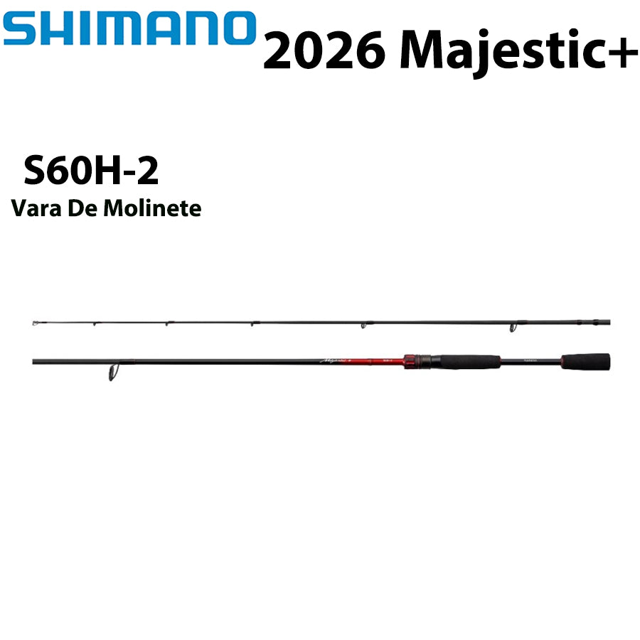 SHIMANO 2026 Majestic+ S60H-2 Vara De Molinete