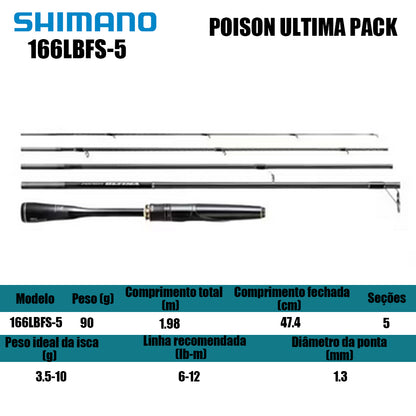 SHIMANO POISON ULTIMA PACK 166LBFS-5 Para Molinete
