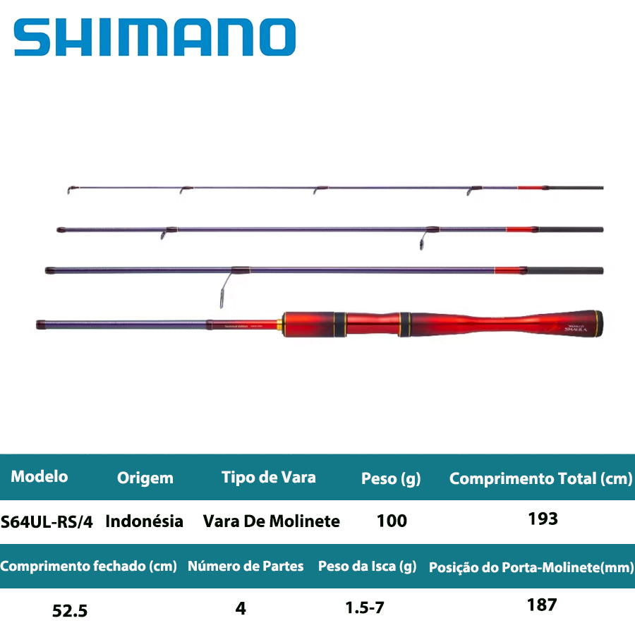 SHIMANO 2026 WORLD SHAULA TECHNICAL EDITION S64UL-RS/4 Vara De Molinete