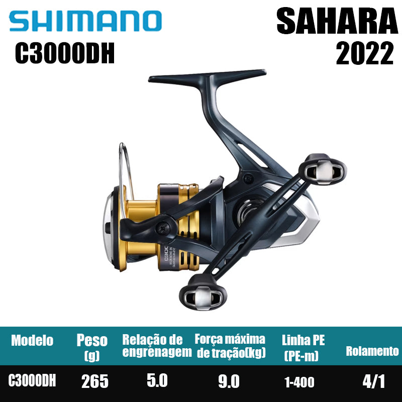 SHIMANO 2022 SAHARA carretel de pesca spinning carretel de água doce peças de pesca de água salgada Origem: Malásia