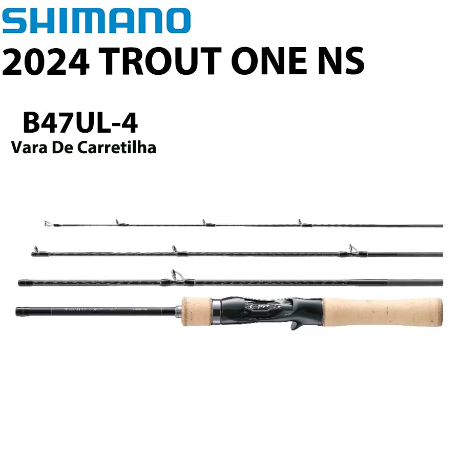 SHIMANO 2024 TROUT ONE NS B47UL-4 Vara De Carretilha