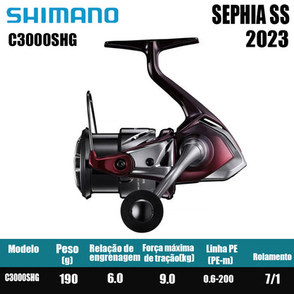 SHIMANO 2023 SEPHIA SS carretel de pesca spinning carretel de água doce peças de pesca de água salgada Origem: Malásia