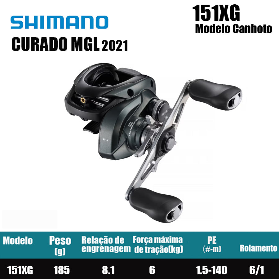SHIMANO 2021 CURADO MGL 151XG Modelo Canhoto