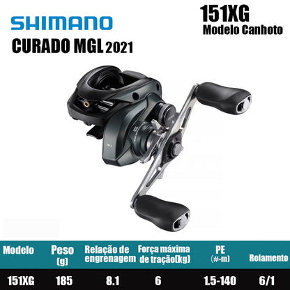 SHIMANO 2021 CURADO MGL 151XG Modelo Canhoto