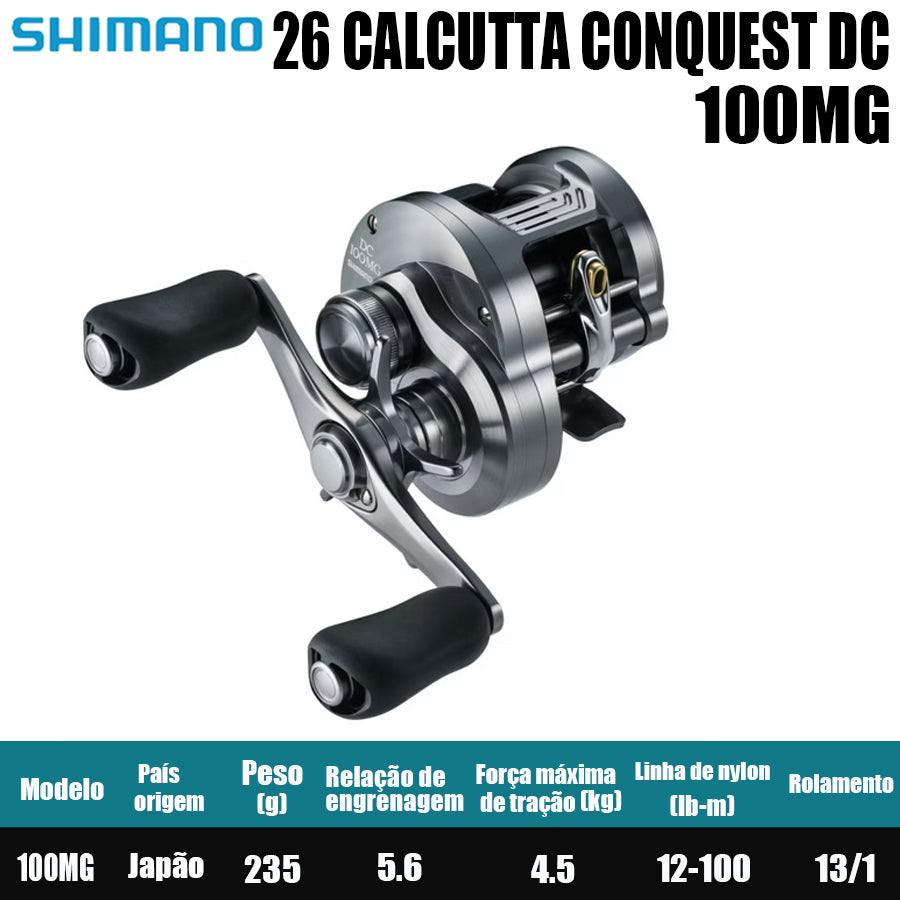SHIMANO 2026 CALCUTTA CONQUEST DC 100MG Modelo Destro