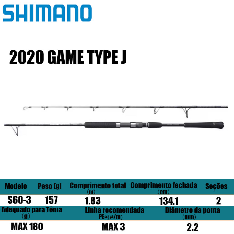 SHIMANO 2020 GAME TYPE J S60-3 para molinetes de pesca