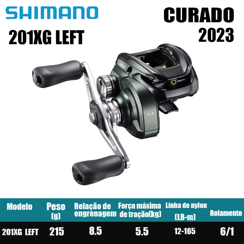 SHIMANO 2023 CURADO 200 Peças de pesca Água salgada Água doce Baitcast Reel Fishing Reel Origem: Malásia Luya Long-range Throwing Wheel
