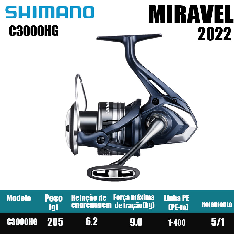 SHIMANO 2022 MIRAVEL carretel de pesca spinning carretel de água doce peças de pesca de água salgada Origem: Malásia