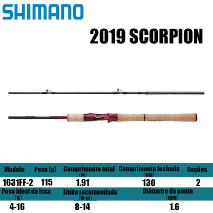 SHIMANO 2019 SCORPION 1631FF-2 para carretilhas de pesca