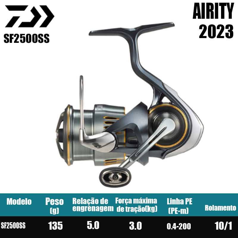 DAIWA 2023 AIRITY Molinete De Pesca Spinning Reel Água Doce Água Salgada Peças De Pesca Origem: Japão