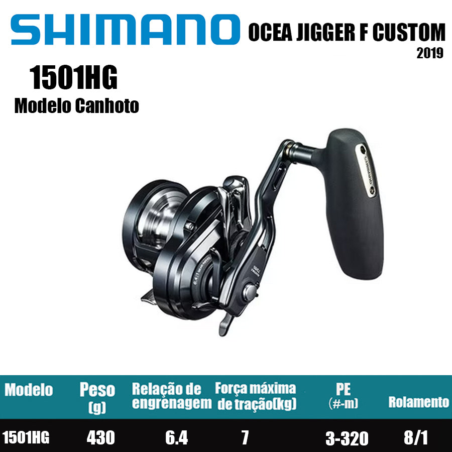 SHIMANO 2019 OCEA JIGGER F CUSTOM 1501HG Modelo Canhoto
